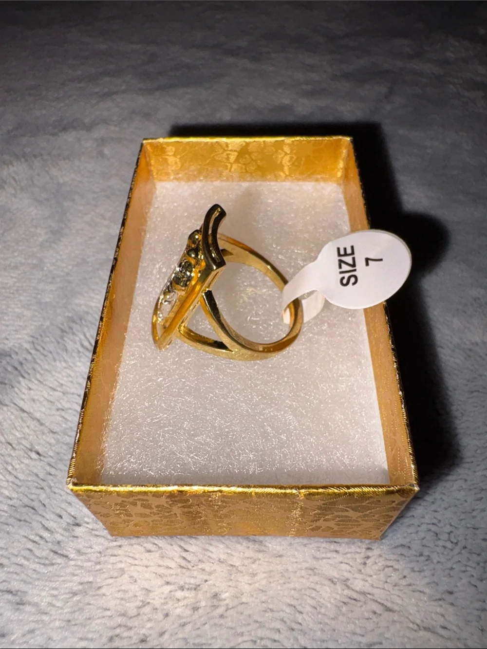 GOLD PLATED 2-TONE SAN JUDAS, SAINT JUDE SQUARE RING